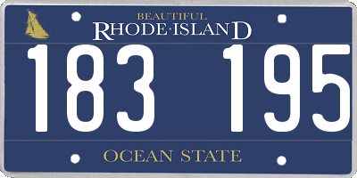 RI license plate 183195