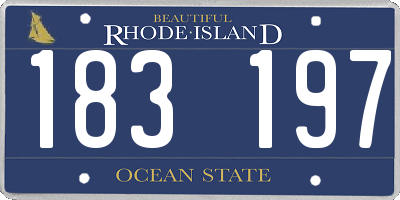RI license plate 183197