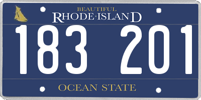 RI license plate 183201