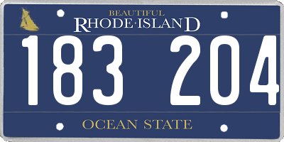 RI license plate 183204