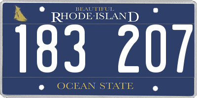 RI license plate 183207