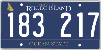 RI license plate 183217