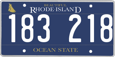 RI license plate 183218