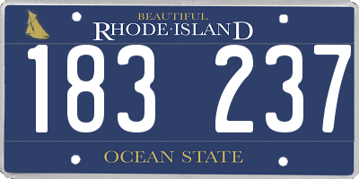 RI license plate 183237