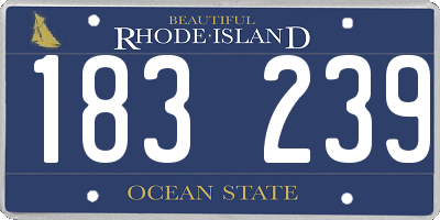 RI license plate 183239