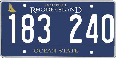 RI license plate 183240