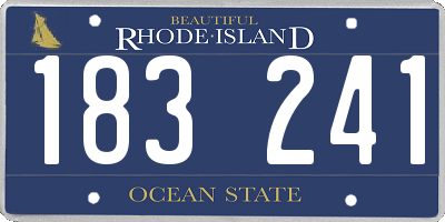 RI license plate 183241