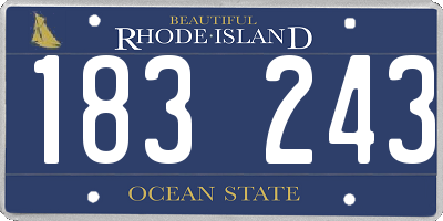RI license plate 183243