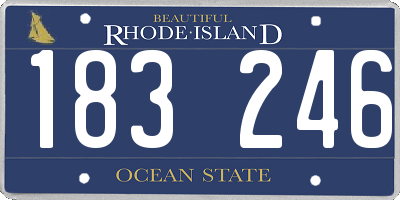 RI license plate 183246