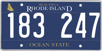 RI license plate 183247