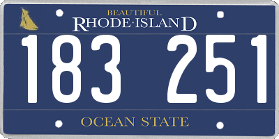 RI license plate 183251