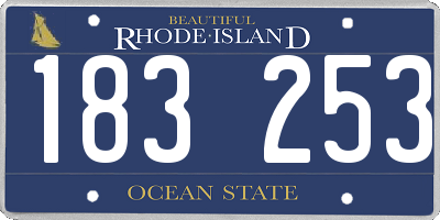 RI license plate 183253