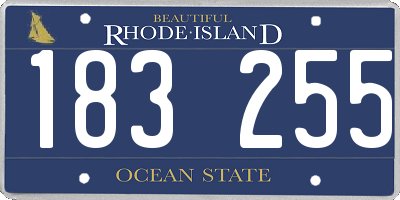 RI license plate 183255