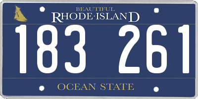 RI license plate 183261