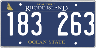 RI license plate 183263