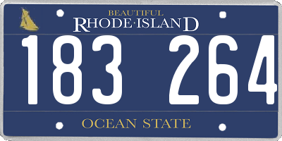 RI license plate 183264