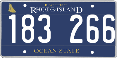 RI license plate 183266