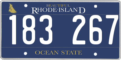 RI license plate 183267