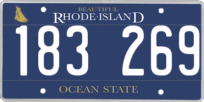 RI license plate 183269