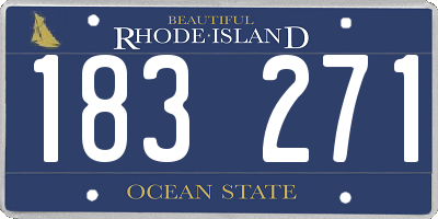 RI license plate 183271