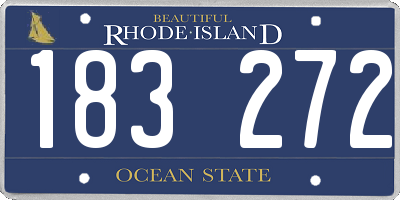 RI license plate 183272