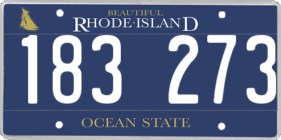 RI license plate 183273