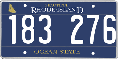 RI license plate 183276