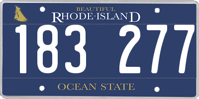 RI license plate 183277