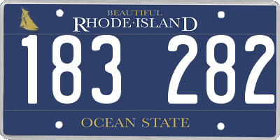 RI license plate 183282