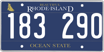 RI license plate 183290