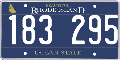 RI license plate 183295