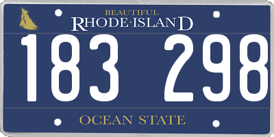 RI license plate 183298