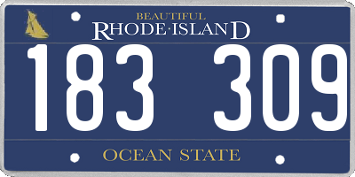 RI license plate 183309