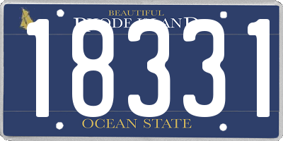 RI license plate 18331