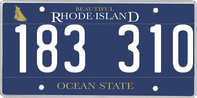RI license plate 183310