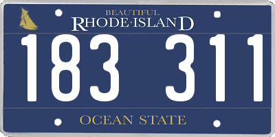 RI license plate 183311