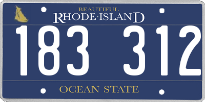 RI license plate 183312