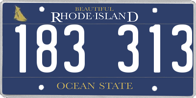 RI license plate 183313