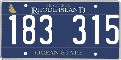 RI license plate 183315