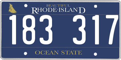 RI license plate 183317