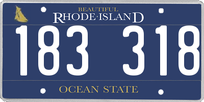 RI license plate 183318