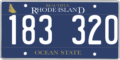 RI license plate 183320