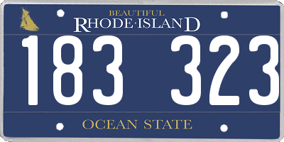 RI license plate 183323