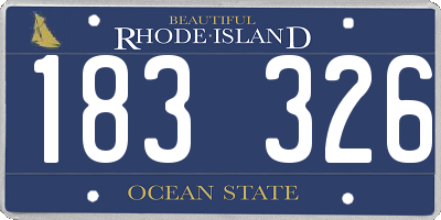 RI license plate 183326