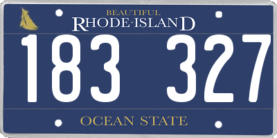 RI license plate 183327