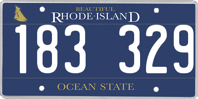 RI license plate 183329