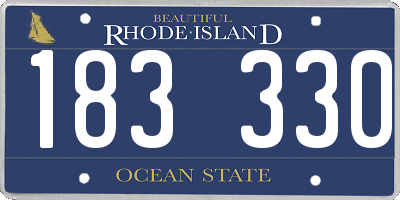 RI license plate 183330