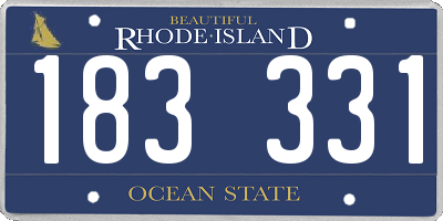 RI license plate 183331