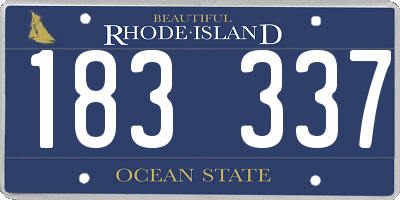 RI license plate 183337