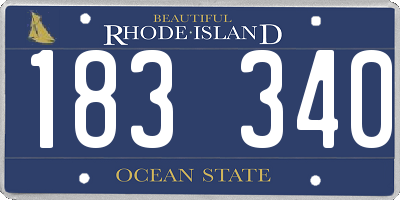 RI license plate 183340
